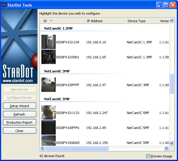 StarDot Tools Main Screen